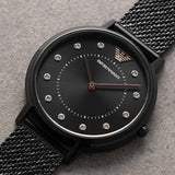 Emporio Armani Kappa Black Dial Black Mesh Strap Watch for Women - AR11252 Authentic Buy Shop Now