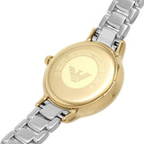 Emporio Armani Cleo Three Hand Mother of Pearl Dial Two Tone Steel Strap Watch for Women - AR11513 Authentic Buy Shop Now