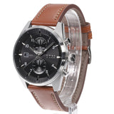 Hugo Boss Skytraveller Chronograph Black Dial Blue Leather Strap Watch for Men - 1514161 Authentic Buy Shop Now