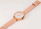 Emporio Armani Modern Silver Dial Pink Leather Strap Watch for Women - AR11160 Authentic Buy Shop Now