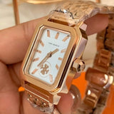 Tory Burch Robinson White Dial Rose Gold Steel Strap Watch for Women - TBW1502 Authentic Buy Shop Now