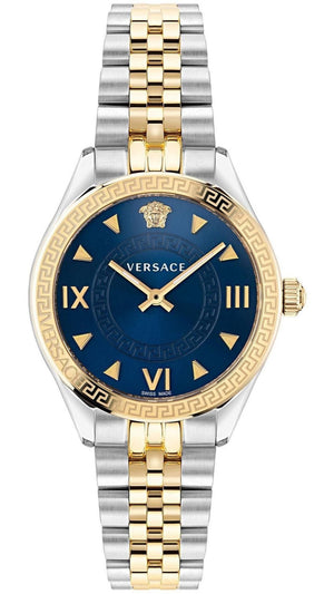 Versace Hellenyium Quartz Blue Dial Two Tone Steel Strap Watch for Women - VE2S00522 Authentic Buy Shop Now