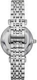 Emporio Armani Gianni T-Bar Pink Dial Silver Steel Strap Watch for Women - AR11686 Authentic Buy Shop Now