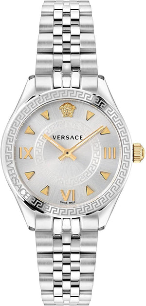 Versace Hellenyium Quartz Silver Dial Silver Steel Strap Watch for Women - VE2S00322 Authentic Buy Shop Now