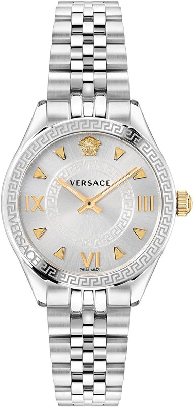 Versace Hellenyium Quartz Silver Dial Silver Steel Strap Watch for Women - VE2S00322 Authentic Buy Shop Now