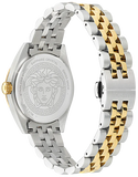 Versace V-Code Analog Turquoise Dial Two Tone Steel Strap Watch for Women - VE8I00524 Authentic Buy Shop Now