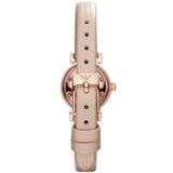 Emporio Armani Gianni T-Bar Silver Dial Beige Leather Strap Watch for Women - AR1687 Authentic Buy Shop Now