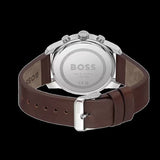 Hugo Boss Trace Chronograph Blue Dial Brown Leather Strap Watch for Men - 1514002 Authentic Buy Shop Now
