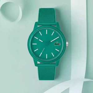 Lacoste 12.12 Cyan Green Dial Cyan Green Silicon Strap Watch for Men - 2011192 Authentic Buy Shop Now