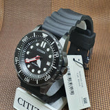 Citizen Mechanical Automatic Black Dial Black Rubber Strap Watch for Men - NJ0125-11E Authentic Buy Shop Now