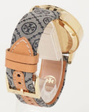 Tory Burch Classic Chronograph White Dial Grey Nylon Strap Watch for Women - TBW1035 Authentic Buy Shop Now