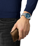 Tissot PR516 Chronograph Blue Dial Silver Steel Strap Watch for Men - T149.417.11.041.00 Authentic Buy Shop Now