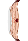 Emporio Armani Mia Mother of Pearl Dial Red Leather Strap Watch for Women - AR11646 Authentic Buy Shop Now
