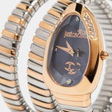 Just Cavalli Glam Evo 4 Blue Dial Two Tone Steel Strap Watch for Women - JC1L209M0085 Authentic Buy Shop Now