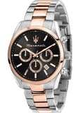 Maserati Attrazione Chronograph Black Dial Two Tone Steel Strap Watch for Men - R8853151002 Authentic Buy Shop Now