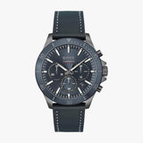 Hugo Boss Troper Chronograph Blue Dial Blue Leather Strap Watch for Men - 1514056 Authentic Buy Shop Now