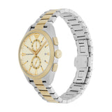 Emporio Armani Elegant Chronograph Cream Dial Two Tone Steel Strap Watch for Men - AR11605 Authentic Buy Shop Now