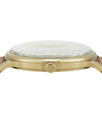 Emporio Armani Minimalist Quartz Gold Dial Brown Leather Strap Watch for Men - AR11610 Authentic Buy Shop Now