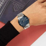 Emporio Armani Lambda Blue Dial Silver Steel Strap Watch for Men - AR11019 Authentic Buy Shop Now