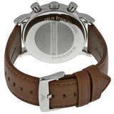 Emporio Armani Luigi Chronograph Silver Dial Brown Leather Strap Watch for Men - AR1846 Authentic Buy Shop Now