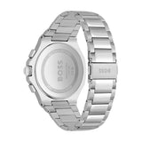 Hugo Boss Taper Chronograph White Dial Silver Steel Strap Watch for Men - 1514087