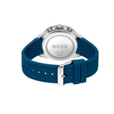 Hugo Boss Runner Chronograph Black Dial Blue Silicone Strap Watch for Men - 1514245 Authentic Buy Shop Now