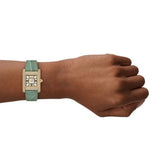 Emporio Armani Classic White Dial Green Leather Strap Watch for Women - AR11661 Authentic Buy Shop Now