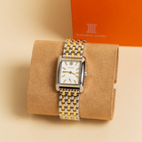 Tory Burch Eleanor White Dial Two Tone Steel Strap Watch for Women - TBW1070 Authentic Buy Shop Now