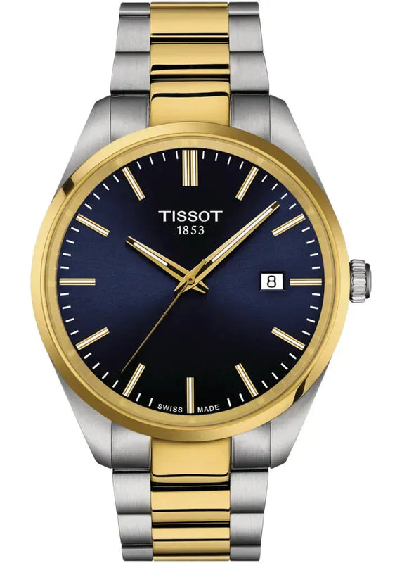 Tissot PR 100 Blue Dial Two Tone Steel Strap Watch for Men - T150.410.22.041.00 Authentic Buy Shop Now