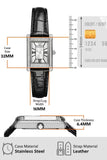 Emporio Armani Two Hand Crystals Silver Dial Black Leather Strap Watch for Women - AR11623 Authentic Buy Shop Now