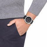 Emporio Armani Classic Chronograph Black Dial Black Leather Strap Watch for Men - AR1700 Authentic Buy Shop Now
