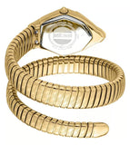 Just Cavalli Ornato Snake White Dial Gold Steel Strap Watch for Women - JC1L303M0025 Authentic Buy Shop Now