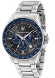 Maserati SFIDA Limited Edition Chronograph Grey Dial Silver Steel Strap Watch for Men - R8873640018 Authentic Buy Shop Now