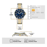Emporio Armani World Explorer Blue Dial Two Tone Steel Strap Watch for Men - AR11682 Authentic Buy Shop Now
