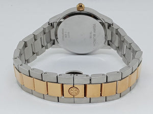 Tory Burch Collins White Dial Two Tone Steel Strap Watch for Women - TBW1305 Authentic Buy Shop Now