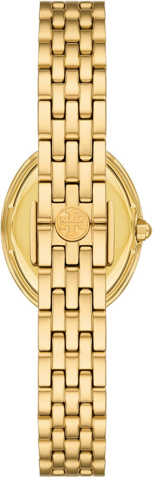 Tory Burch Oval White Dial Gold Steel Strap Watch for Women - TBW6032 Authentic Buy Shop Now