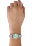 Emporio Armani Gianni T Bar Green Dial Silver Steel Strap Watch for Women - AR11667 Authentic Buy Shop Now