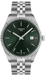 Tissot Ballade Quartz Green Dial Silver Steel Strap Watch for Men - T156.410.11.091.00 Authentic Buy Shop Now