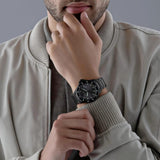 Emporio Armani World Explorer Black Dial Black Steel Strap Watch for Men - AR11398 Authentic Buy Shop Now