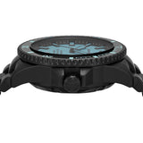 Emporio Armani Sea Explorer Turquoise Blue Dial Black Steel Strap Watch for Men - AR60084 Authentic Buy Shop Now