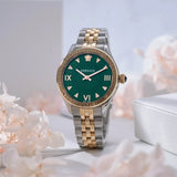Versace Hellenyium Quartz Green Dial Two Tone Steel Strap Watch for Women - VE2S00422 Authentic Buy Shop Now
