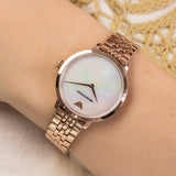 Emporio Armani Modern Mother of Pearl White Dial Rose Gold Steel Strap Watch for Women - AR11158 Authentic Buy Shop Now
