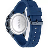 Hugo Boss Runner Chronograph Blue Dial Blue Silicone Strap Watch for Men - 1514142 Authentic Buy Shop Now
