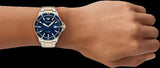 Emporio Armani World Explorer Blue Dial Two Tone Steel Strap Watch for Men - AR11682 Authentic Buy Shop Now
