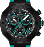 Tissot T Race Chronograph Black Dial Green Rubber Strap Watch for Men - T141.417.37.051.01 Authentic Buy Shop Now