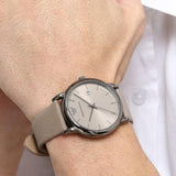 Emporio Armani Luigi Beige Dial Beige Leather Strap Watch for Men - AR11116 Authentic Buy Shop Now