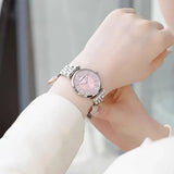 Emporio Armani Gianni T-Bar Pink Dial Silver Steel Strap Watch for Women - AR11686 Authentic Buy Shop Now