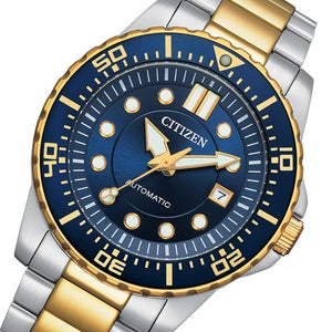 Citizen Mechanical Automatic Blue Dial Two Tone Steel Strap Watch for Men - NJ0174-82L Authentic Buy Shop Now