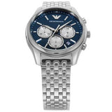 Emporio Armani Antonio Chronograph Blue Dial Silver Steel Strap Watch for Men - AR11582 Authentic Buy Shop Now
