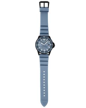 Emporio Armani Sea Explorer Divers Blue Dial Blue Silicone Strap Watch for Men - AR11685 Authentic Buy Shop Now